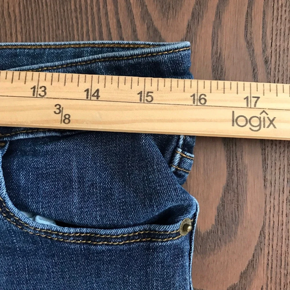 Old Navy Rockstar Super Skinny Jeans Womens 12 Tall Dark Wash Stretch Denim